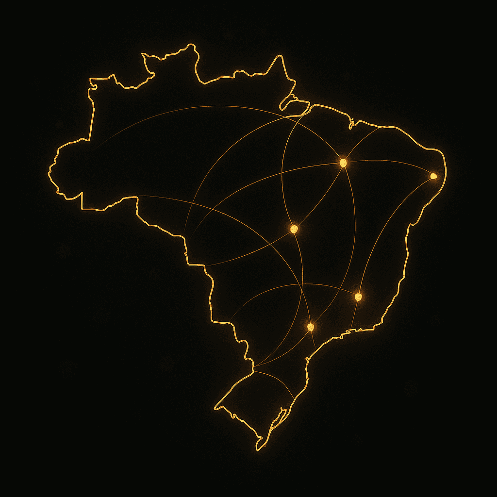 Map of Brazil β Kobana Team nationwide coverage