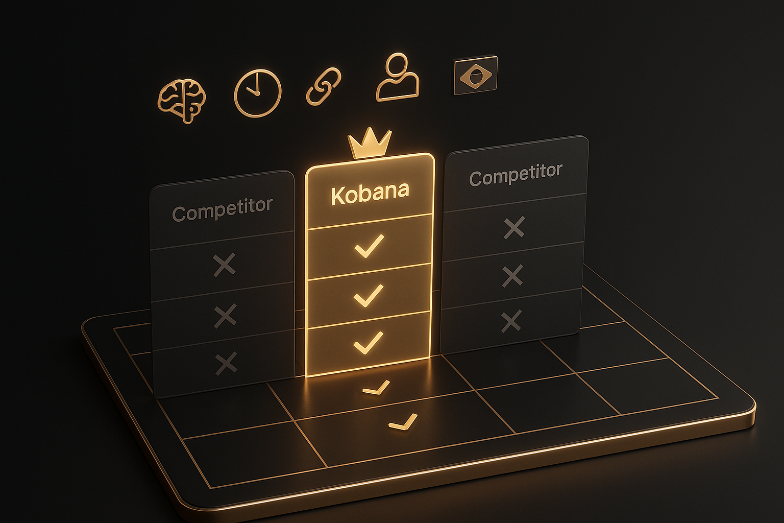 Kobana Team vs. HighRadius comparison — table highlighting Brazilian differentiators